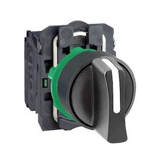 Harmony XB5 - bouton tournant à manette - D22 - 3 pos rap C - noir - 2F - vis|Schneider Electric-SCHXB5AD53