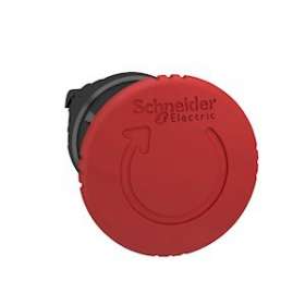 Harmony XB4 - tête bouton arrêt urgence - D40 - pousser tourner - rouge|Schneider Electric-SCHZB4BS8447