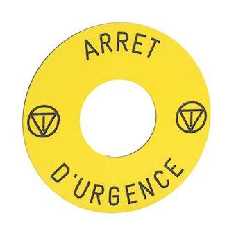 Harmony ZB6 - étiquette - D16 - D45mm - ARRET D'URGENCE|Schneider Electric-SCHZB6Y7130