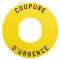 Harmony - étiquette plate - jaune - 'COUPURE D'URGENCE' - D60