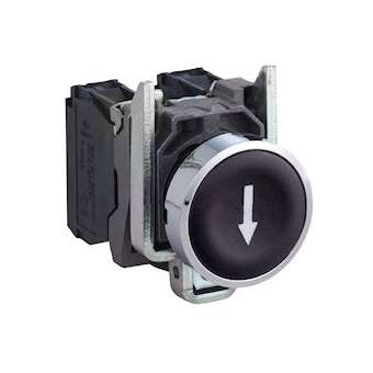 Harmony XB4 - bouton poussoir à impulsion - D22 - marqué - noir - 1F - vis|Schneider Electric-SCHXB4BA3351