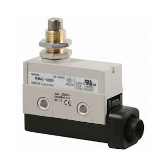 Métal, plongeur droit, IP67, action rapide, 1 inverseur, 10A|Omron electronics-OMRD4MC-5000