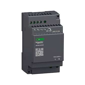 Modicon ABL - alimentation à découpage - 2,5A - 100à240Vca mono/biphasé - 24Vcc|Schneider Electric-SCHABLM1A24025
