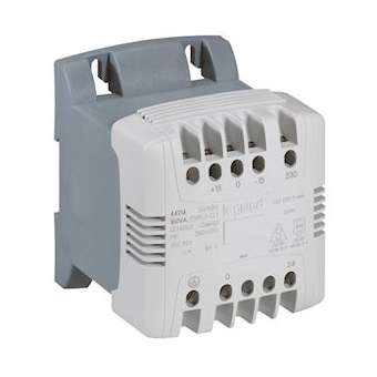 Transformateur commande et sécurité à à vis prim 230V à 400V et sec 24V~ 63VA|Legrand-LEG044212