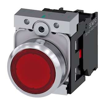 BOUTON-POUSSOIR LUMINEUX, ROUGE|Siemens Industries et Infrastructures-SIE3SU1152-0AB20-1CA0