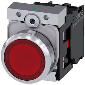 BOUTON-POUSSOIR LUMINEUX, ROUGE|Siemens Industries et Infrastructures-SIE3SU1152-0AB20-1CA0