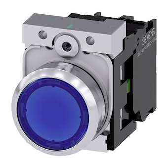 BOUTON-POUSSOIR LUMINEUX, BLEU|Siemens Industries et Infrastructures-SIE3SU1152-0AB50-1BA0