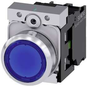BOUTON-POUSSOIR LUMINEUX, BLEU|Siemens Industries et Infrastructures-SIE3SU1152-0AB50-1BA0