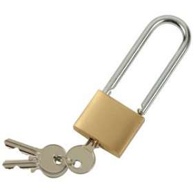Cadenas laiton à clé anse haute 40 mm|Bizline-BIZ700453