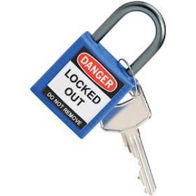 Cadenas de consignation corps nylon avec anse aluminium 38 mm bleu|Bizline-BIZ230112