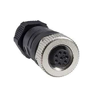 Preventa XZ - connecteur nu femelle - M12 - 8 broches - droit - PE Pg 7|Schneider Electric-SCHXZCC12FDM80B