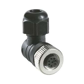 Preventa XZ - connecteur nu femelle - M12 - 8 broches - coudé - PE Pg 7|Schneider Electric-SCHXZCC12FCM80B