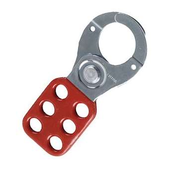 Mâchoire de consignation acier haute résistance et vinyle pour 6 cadenas rouge|Bizline-BIZ205000