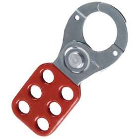 Mâchoire de consignation acier haute résistance et vinyle pour 6 cadenas rouge|Bizline-BIZ205000