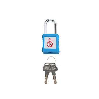 cadenas plastique rouge anse metal 4mm clé identique A1|Catu-CATPM-4-38-R-A1