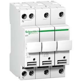 Acti9 STI - sectionneur fusible à tiroir - 3P+N - 25A - pour fusible 10.3x38mm|Schneider Electric-SCHA9N15658