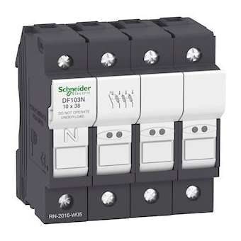 TeSys - porte-fusible - 3P/N - 32A - pour fusible 10x38mm|Schneider Electric-SCHDF103N