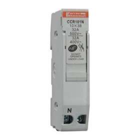 Porte-fusible - 10x38 - 32A - 400V - 1P+N|Mersen ( ex ferraz shawmut )-FEZH215655