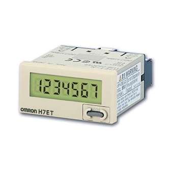 48x24 mm, lcd 7 chiffres, batterie incluse, entrée npn/contact, 999999,9h/3999d2|Omron electronics-OMRH7ET-N