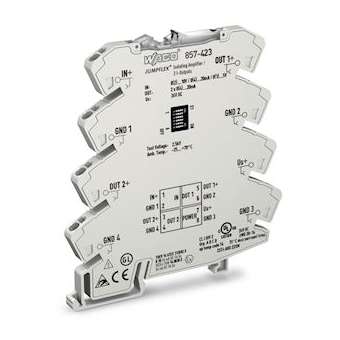Doubleur de signal - 2 sorties en courant configurables 0(4)-20 mA|Wago contact-WAG857-423