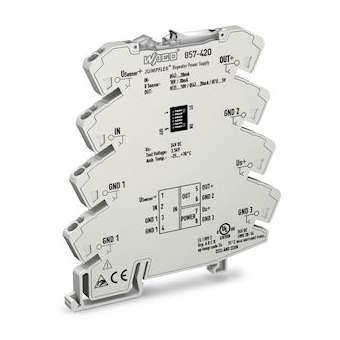 Isolateur d'alimentation 0(4)-20 mA - Sortie config. courant/tension|Wago contact-WAG857-420