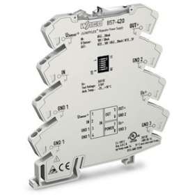 Isolateur d'alimentation 0(4)-20 mA - Sortie config. courant/tension|Wago contact-WAG857-420