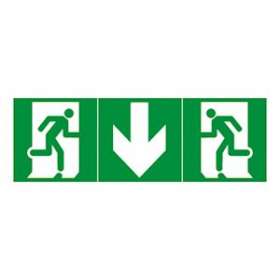 Jeu de 3 étiquettes d'évacuation adhésives BAES - flèche vers le bas|Legrand-LEG061200