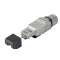Fiche RJ45 avec contacts de poinçonnage