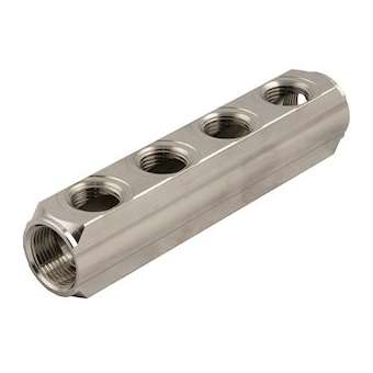 Nourrice de distribution laiton 4 voies 3/4-1/2|Aignep-AIG907903-4-1-2