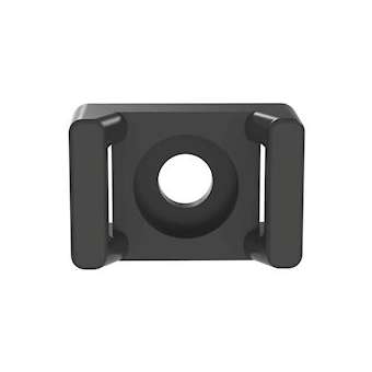 Embase berceau à visser,Attache 4,8mm max.,vis M4,PA 6.6 Noir UV,Cdt.100|Panduit Composants Industriels-PNUTM2S8-C0