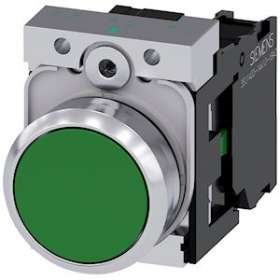 BOUTON-POUSSOIR, VERT|Siemens Industries et Infrastructures-SIE3SU1150-0AB40-1BA0