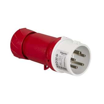 PratiKa - fiche mobile industrielle droite 16 A - 3P+N+T - 380-415 V CA - IP44|Schneider Electric-SCHPKE16M435