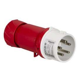 PratiKa - fiche mobile industrielle droite 16 A - 3P+N+T - 380-415 V CA - IP44|Schneider Electric-SCHPKE16M435