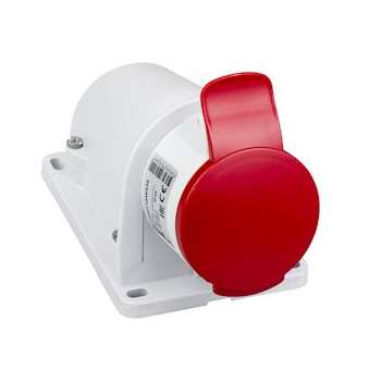 Socle prise BT saille inclinée, connexion vis, IP44, 16 A 3P+N+T 380-415 V|Schneider Electric-SCHPKF16W435