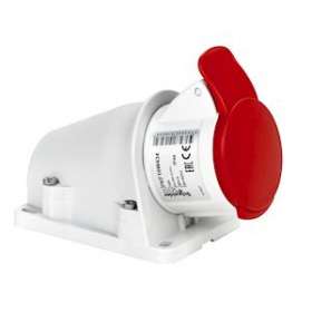 Socle prise BT saille inclinée, connexion vis, IP44, 16 A 3P+T 380-415 V|Schneider Electric-SCHPKF16W434