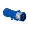 PratiKa - fiche mobile industrielle droite - 16 A - 2P+T - 200-250 V CA - IP44