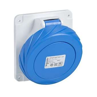 PratiKa - socle de prise inclinée -16A - 2P+T - 200-250 V CA- IP67 - à vis|Schneider Electric-SCHPKF16F723