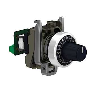 Harmony XB4 - potentiomètre complet - D22 - 10k' - raccordement sur bornier|Schneider Electric-SCHXB4BD912R10K