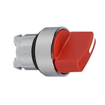 Harmony XB4 - tête bouton à manette lumineux - D22 - 2 pos fix - rouge|Schneider Electric-SCHZB4BK1243