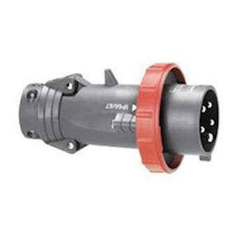 Fiche mobile droite Hypra IP66/67-55 32A - 380V~ à 415V~ - 3P+T - plastique|Legrand-LEG053060