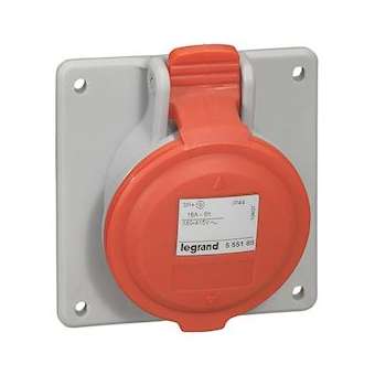 Prise à entraxes unifiés fixe P17 IP44 16A - 380V~ à 415V~ - 3P+N+T|Legrand-LEG555189