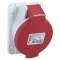 PratiKa - socle de prise inclinée -16A -3P+N+T - 380-415 V CA- IP44 - à vis