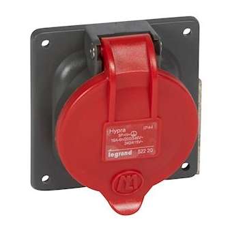 Prise à entraxes unifiés Hypra IP44 16A - 380V~ à 415V~ - 3P+N+T - plastique|Legrand-LEG052220