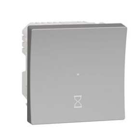Unica - minuterie - tempo 5min - 8h - 10A - connex 3 fils - Alu - méca seul|Schneider Electric-SCHNU353530