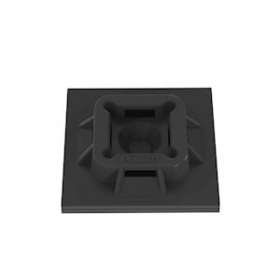 Embase adhésive,haute température,4 voies,25,4x25,4mm,P.A 6.6,Noir,cdt.100|Panduit Composants Industriels-PNUABM100-AT-C0