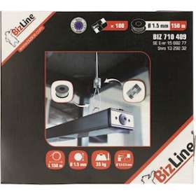 Kit de suspension câblette D 1.5 x 150 m + 100 verrous de suspension|Bizline-BIZ710409