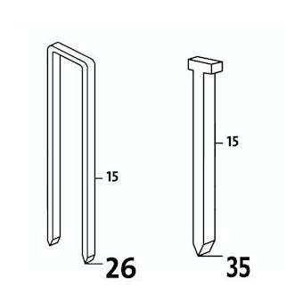 Agrafe pour RAC1535, étroite, 1000 pièces, long 20mm|Agi robur-AGI355113