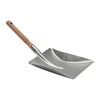 Pelle en métal zingué avec manche bois|Bizline-BIZ730925