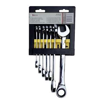 Coffret de clés à cliquet 7 tailles 8/10/11/12/13/17/19 mm|Bizline-BIZ700191