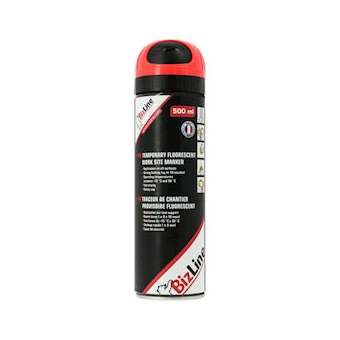Traceur de chantier 500 ml rouge fluo|Bizline-BIZ740111